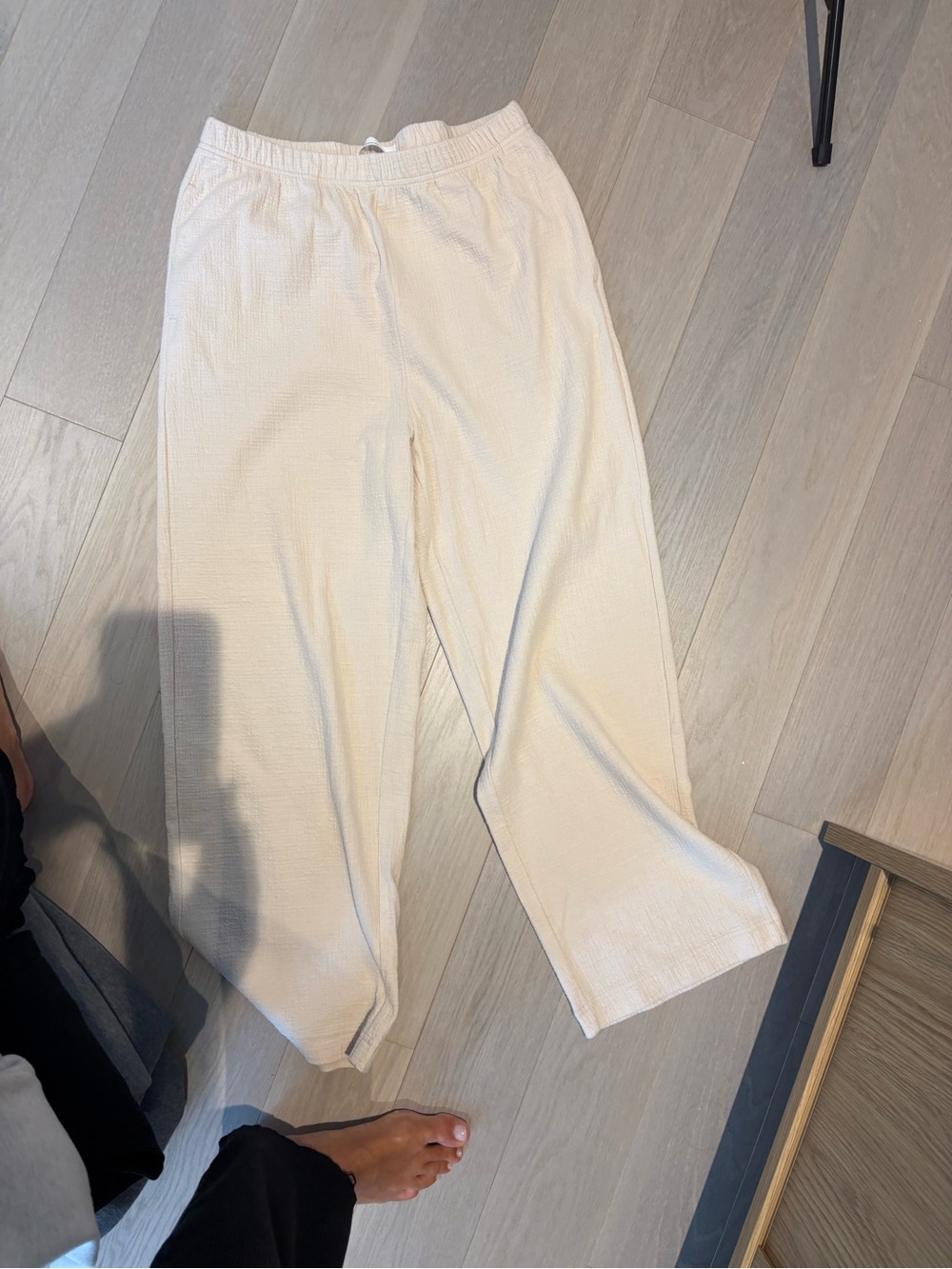 Oak and fort Women's Cream Wide-Leg Pull-On Pants